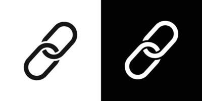Link icon Flat set outline vector
