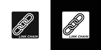 Link chain icon Flat set outline vector