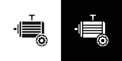 Motor icon Flat set outline vector