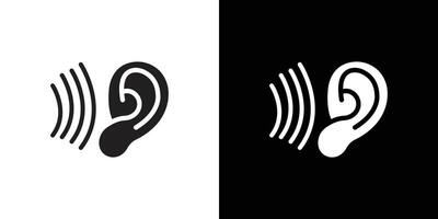 Active listening icon Isolated flat in outline vector