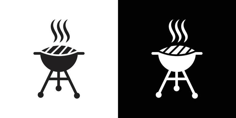 BBQ icon Isolated flat in outline