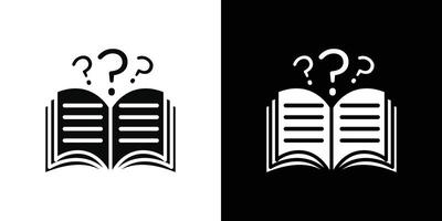 book with question mark icon Isolated flat in outline vector