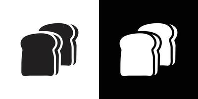 Bread slice icon Isolated flat in outline vector