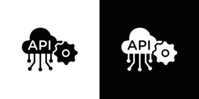 Cloud API icon Isolated flat in outline vector
