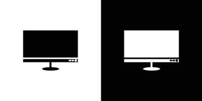 Computer monitor icon Isolated flat in outline vector