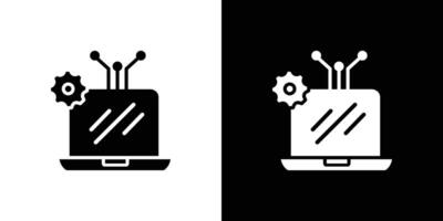 Computer Technology icon Isolated flat in outline vector