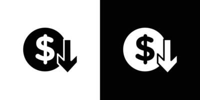 Cost reduction icon Isolated flat in outline vector