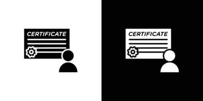 Course completion certificate icon Isolated flat in outline vector