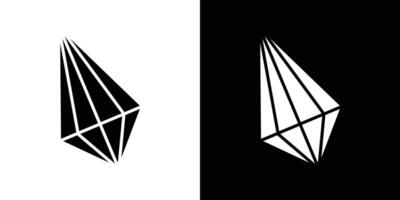 crystal prism icon Isolated flat in outline vector
