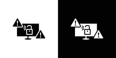 Cyber attack icon Isolated flat in outline vector