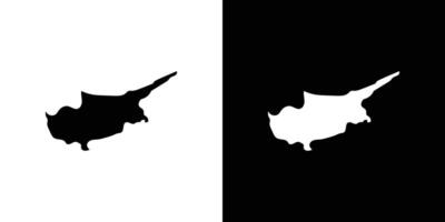 Cyprus map icon Isolated flat in outline vector