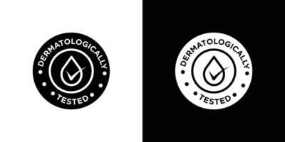 dermatologically tested icon Isolated flat in outline vector