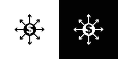 Diversified investment icon Isolated flat in outline vector