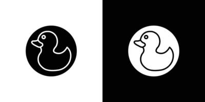 Duck icon Isolated flat in outline vector