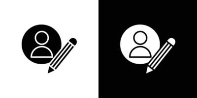 Edit user icon Isolated flat in outline vector