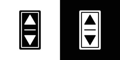 Elevator, lift button icon Isolated flat in outline vector