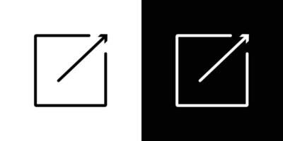 External link icon Isolated flat in outline vector