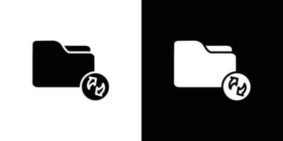 Folder sync icon Isolated flat in outline vector