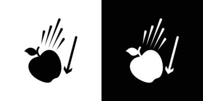 Gravity icon Isolated flat in outline vector