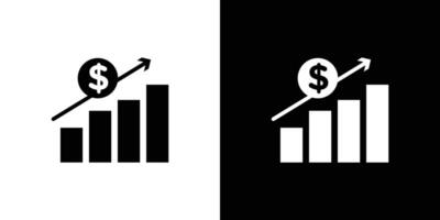 Increase money icon Isolated flat in outline vector