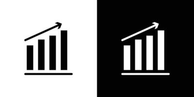 Increase chart icon Isolated flat in outline vector