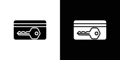 Keycard access icon Isolated flat in outline vector