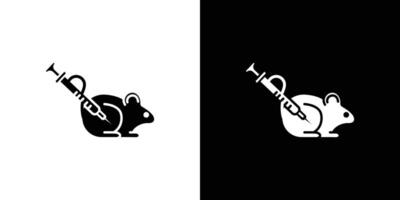 Lab rat experiment icon Isolated flat in outline vector