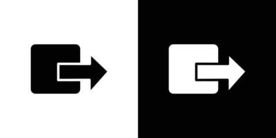 Logout exit icon Isolated flat in outline vector