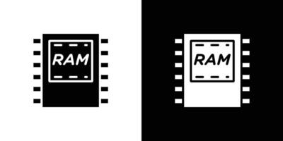 memory, ram icon Isolated flat in outline vector