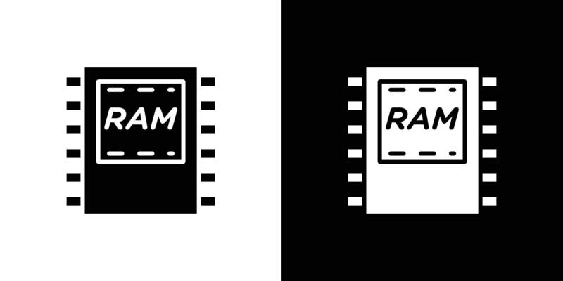 memory, ram icon Isolated flat in outline