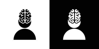 Mental health icon Isolated flat in outline vector
