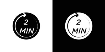 Minute timer icon Isolated flat in outline vector