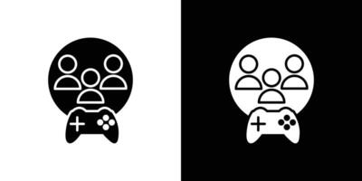 Multi Game player icon Isolated flat in outline vector