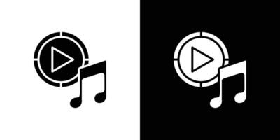 Music icon Isolated flat in outline vector