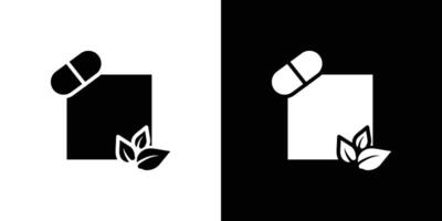 Natural medicine icon Isolated flat in outline vector