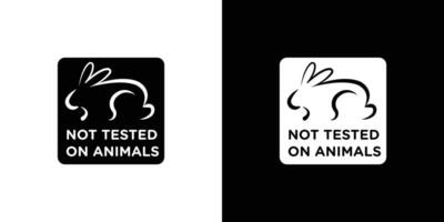 Not tested on animals icon Isolated flat in outline vector