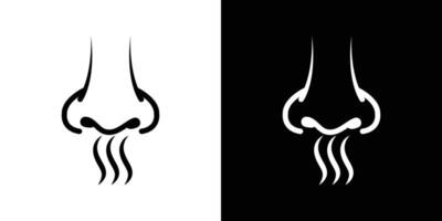 Nose with smoke icon Isolated flat in outline vector
