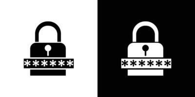 Password security icon Isolated flat in outline vector