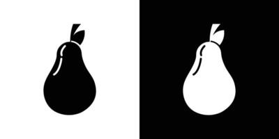 Pear icon Isolated flat in outline vector