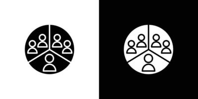 People segmentation icon Isolated flat in outline vector