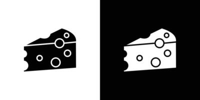 piece of cheese icon Isolated flat in outline vector