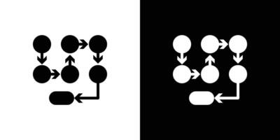Process, method, step, procedure or workflow icon Isolated flat in outline vector