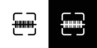 Scan barcode icon Isolated flat in outline vector