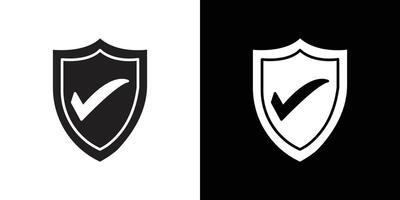 Shield icon Isolated flat in outline vector