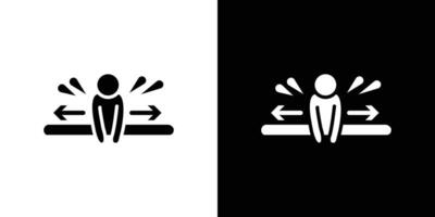 Split legs exercise icon Isolated flat in outline vector