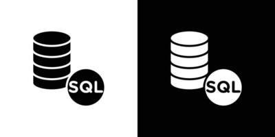 SQL server icon Isolated flat in outline vector