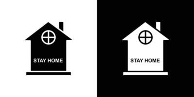 Stay home icon Isolated flat in outline vector