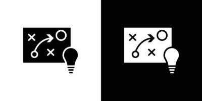 strategy icon Isolated flat in outline vector