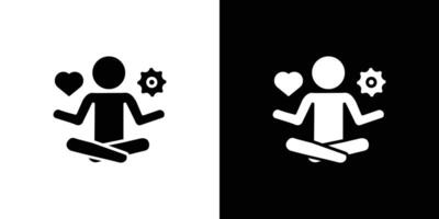 stress management icon Isolated flat in outline vector