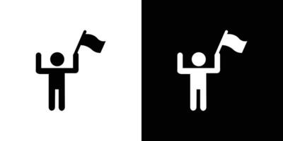 Surrender, capitulate, give up icon Isolated flat in outline vector